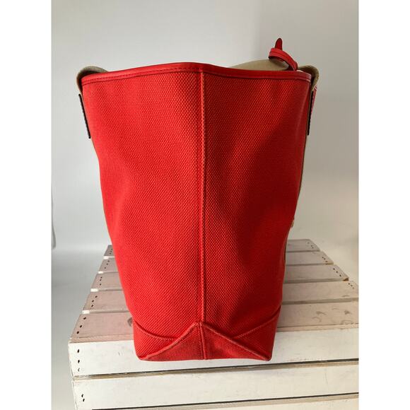 MICHAEL KORS, XL CORAL CANVAS TOTE AND ATTATCHABLE POUCH - Picture 3 of 16